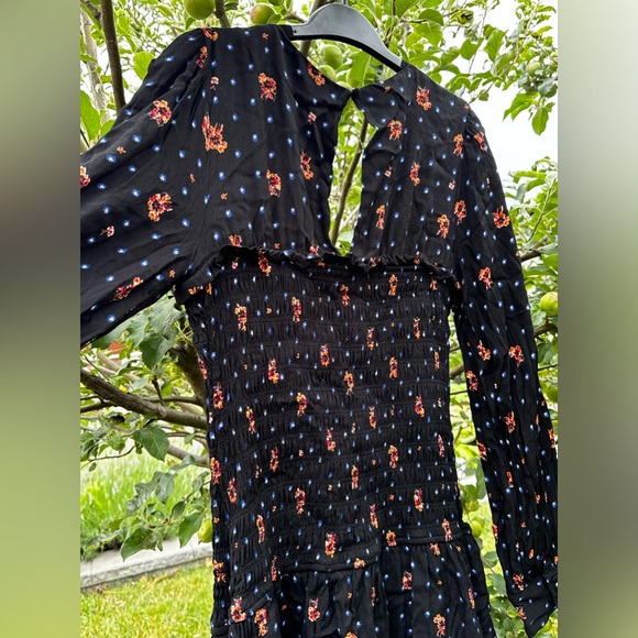 FREE PEOPLE Two Faces Printed Mini Dress, Black - Sz L - Picture 13 of 13